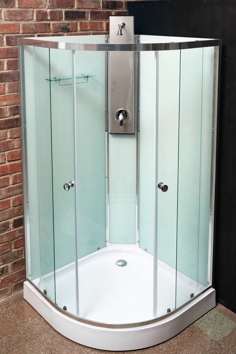 Corner Glass Shower Cubicle (1m x 1m) | Shower Unit