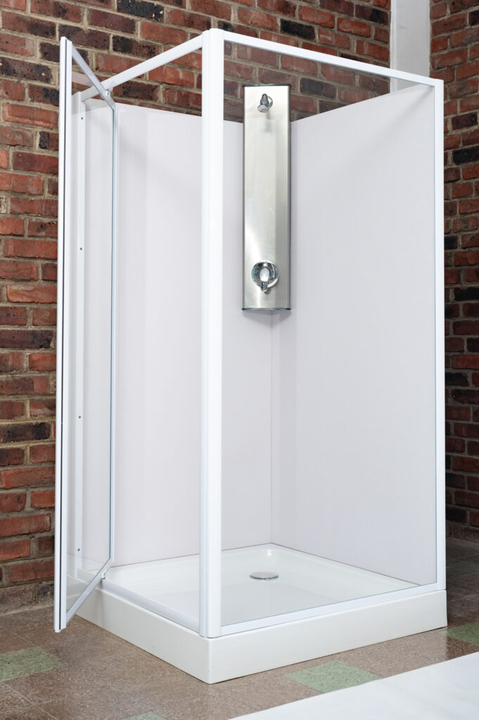 Square PVC Shower Cubicle (1m x 1m) For Sale | Shower Unit